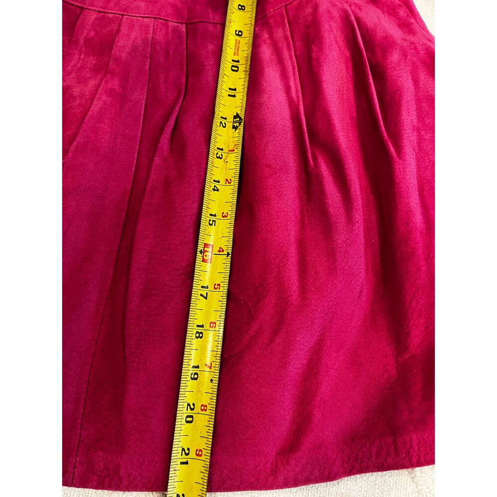 Vintage 90’s Danier Pink Suede Leather Lined Skirt Blazer Set Cowgirl Size 8 - Picture 13 of 15